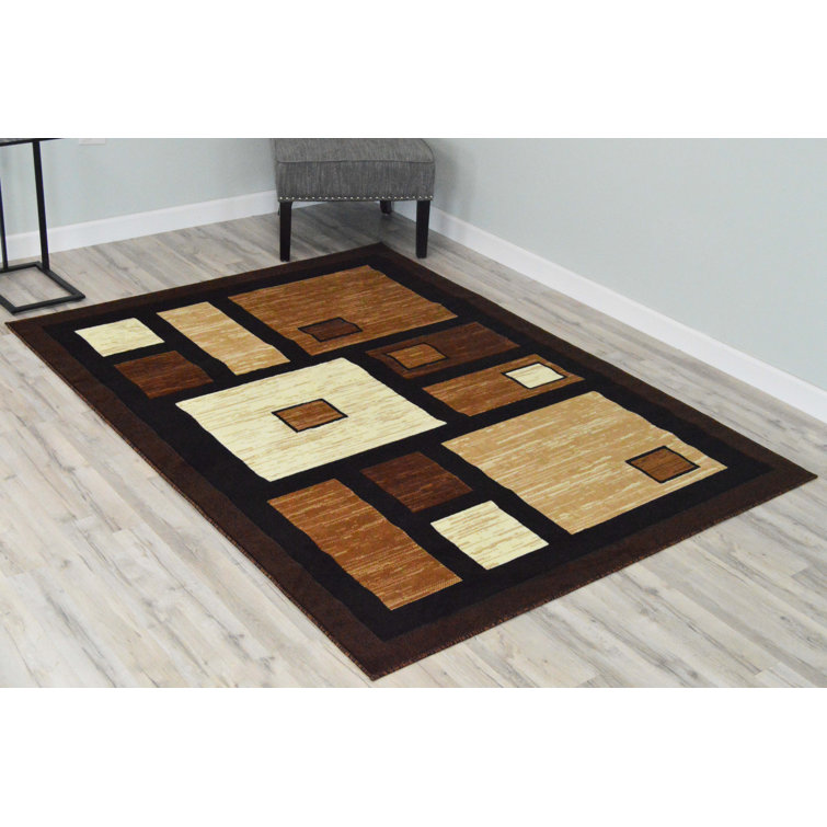 Latitude Run® Adoración Abstract Area Rug in Brown & Reviews Wayfair